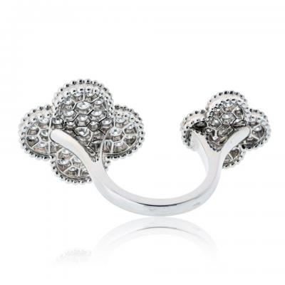  Van Cleef Arpels Van Cleef Arpels 18K White Gold Magic Diamond In Between The Fingers Ring