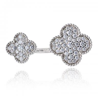  Van Cleef Arpels Van Cleef Arpels 18K White Gold Magic Diamond In Between The Fingers Ring
