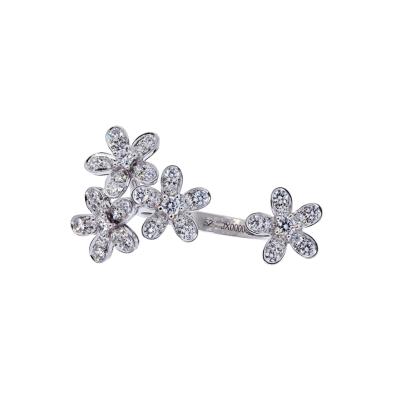  Van Cleef Arpels Van Cleef Arpels 18K White Gold Socrate Between The Finger Diamond Ring