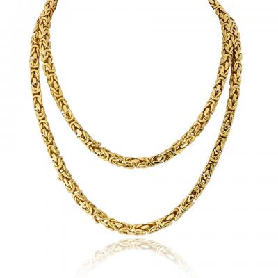 Van Cleef Arpels Van Cleef Arpels 18K Yellow Gold 31 Inches Byzantian Chain Necklace