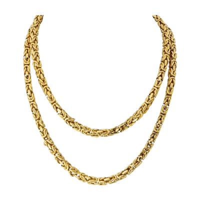 Van Cleef Arpels Van Cleef Arpels 18K Yellow Gold 31 Inches Byzantian Chain Necklace
