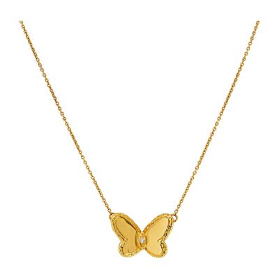  Van Cleef Arpels Van Cleef Arpels 18K Yellow Gold All Gold Vintage Butterfly Necklace