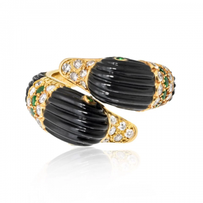  Van Cleef Arpels Van Cleef Arpels 18K Yellow Gold Duck Double Head Ring