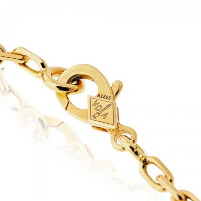  Van Cleef Arpels Van Cleef Arpels Alhambra 18K Yellow Gold Blue Agate 20 Motif Necklace
