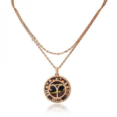  Van Cleef Arpels Van Cleef Arpels Aries 18K Rose Gold Medallion On A 34 inch Chain Pendant