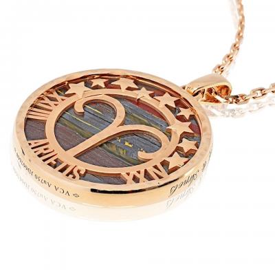  Van Cleef Arpels Van Cleef Arpels Aries 18K Rose Gold Medallion On A 34 inch Chain Pendant