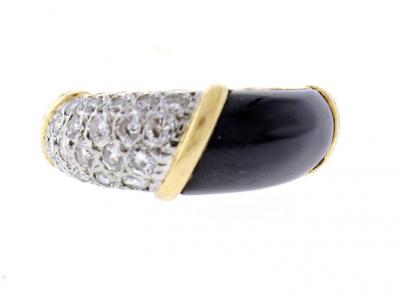 Van Cleef Arpels Van Cleef Arpels Black Diamond and Onyx Band Ring