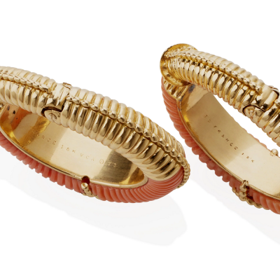  Van Cleef Arpels Van Cleef Arpels Coral Hoop Earrings