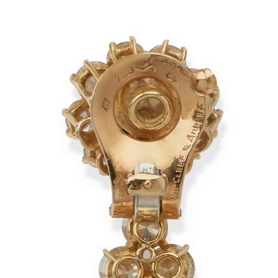  Van Cleef Arpels Van Cleef Arpels Diamond and Pearl Clip Earrings