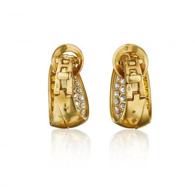 Van Cleef Arpels Van Cleef Arpels Fancy Yellow Diamond Hoop Earrings