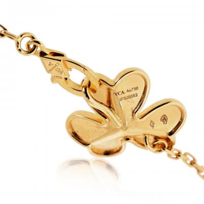  Van Cleef Arpels Van Cleef Arpels Frivole 18K Yellow Gold 9 Flowers Diamond Motifs Necklace