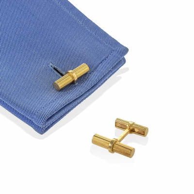  Van Cleef Arpels Van Cleef Arpels Gold Cylinder Cuff Links