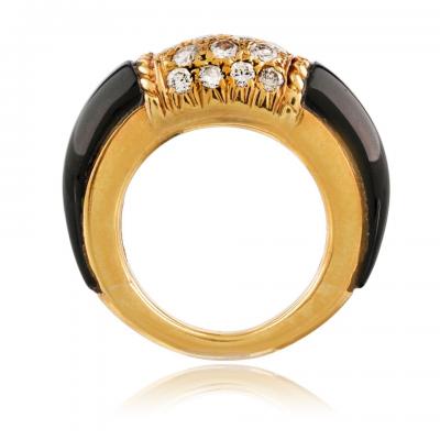  Van Cleef Arpels Van Cleef Arpels Onyx 18K Yellow Gold Diamond Philippine Ring