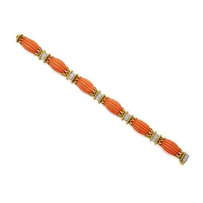 Van Cleef Arpels Van Cleef Arpels Paris Mid Century Coral Bracelet