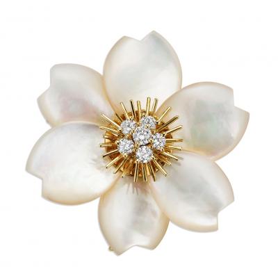  Van Cleef Arpels Van Cleef Arpels Paris Rose de No l Brooch