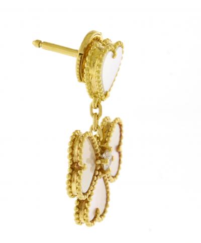  Van Cleef Arpels Van Cleef Arpels Sweet Alhambra Effeuillage Heart Earrings