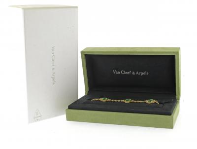  Van Cleef Arpels Van Cleef Arpels Vintage Alhambra Malachite Bracelet