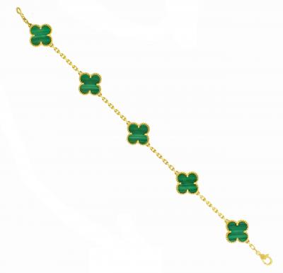  Van Cleef Arpels Van Cleef Arpels Vintage Alhambra Malachite Bracelet