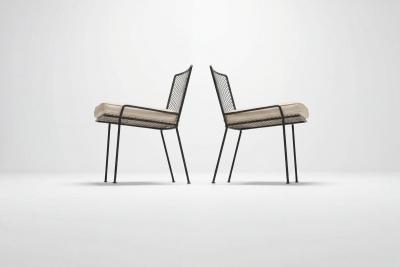  Van Keppel Green Original Pair of Van Keppel Green Expanded Metal Series Chairs Model 872 1953