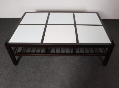  Van Keppel Green Vintage Ebonized Wood and Vitrolite Glass Coffee Table by Van Keppel and Green