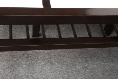  Van Keppel Green Vintage Ebonized Wood and Vitrolite Glass Coffee Table by Van Keppel and Green