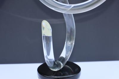  Van Teal 1970s Van Teal Twisted Lucite Sculpture