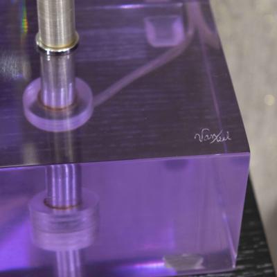  Van Teal VAN TEAL PURPLE LUCITE LAMP