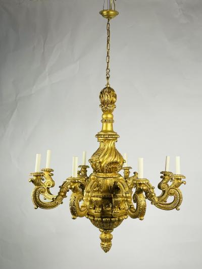  Vaughan Designs A George I style carved giltwood chandelier by Vaughan Design