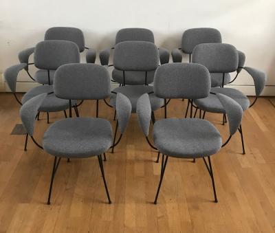  Velca Legnano 1950s Eight Chairs by Velca