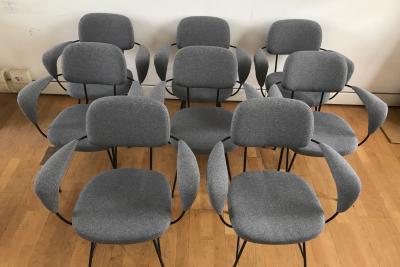  Velca Legnano 1950s Eight Chairs by Velca