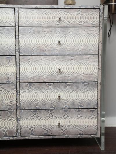  Venfield 15 Drawer Python Dresser with Lucite Side Panels
