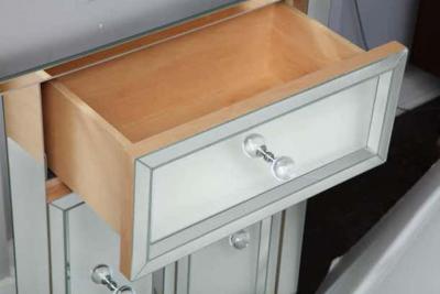  Venfield 2 Door Mirrored Nightstand with Single Drawer
