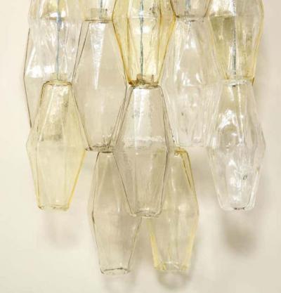  Venfield Artisan Pair of Clear and Amber Glass Polyhedron Sconces 2021