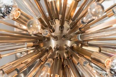  Venfield Beautifully Detailed Custom Glass Teardrop Oval Sputnik Chandelier