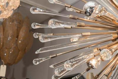  Venfield Beautifully Detailed Custom Glass Teardrop Oval Sputnik Chandelier