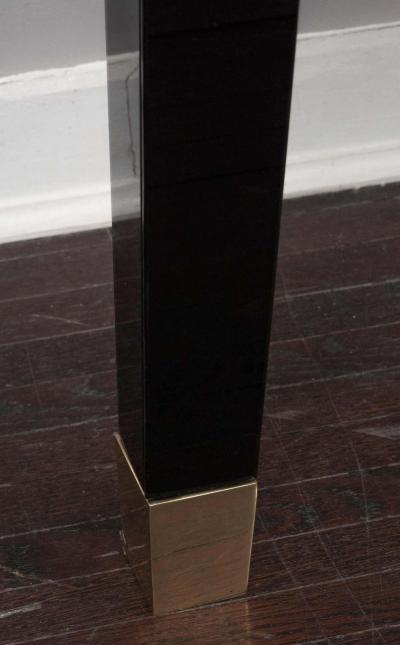  Venfield Black Glass Wall Mount Console Table