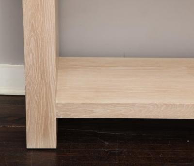  Venfield Bleached Oak Console with Brushed Stainless Steel Drawers