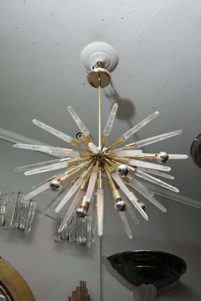  Venfield Brazilian Rock Crystal Half Sputnik Chandelier