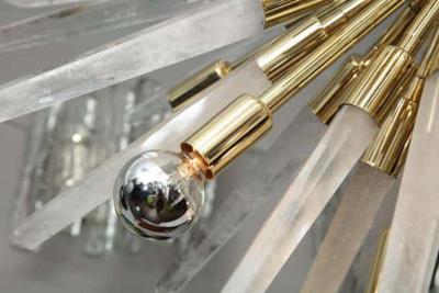  Venfield Brazilian Rock Crystal Half Sputnik Chandelier