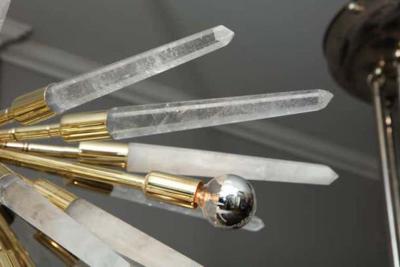  Venfield Brazilian Rock Crystal Half Sputnik Chandelier