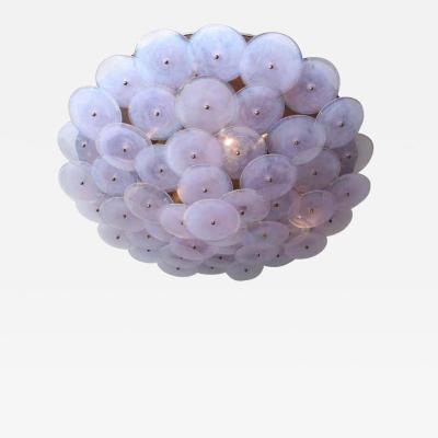  Venfield Custom Alex Iridescent Murano Glass Disc Flush Mount Light