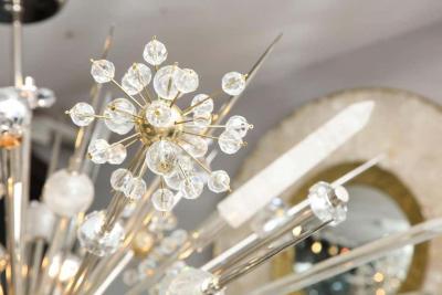  Venfield Custom Austrian Crystal and Rock Crystal Sputnik Chandelier