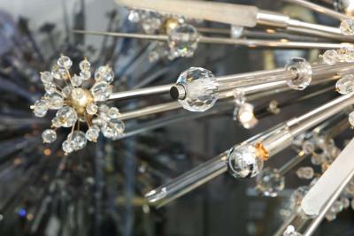  Venfield Custom Austrian Crystal and Rock Crystal Sputnik Chandelier