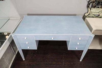  Venfield Custom Blue Shagreen and Bone Desk
