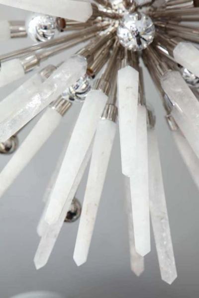  Venfield Custom Brazilian Rock Crystal Flush Mount Light Fixture