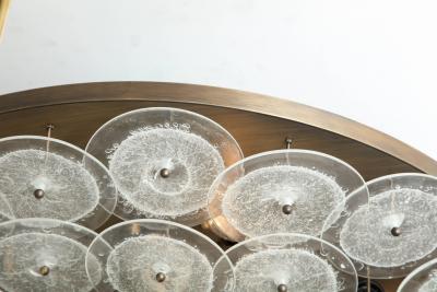  Venfield Custom Clear Bubble Murano Glass Disc Flush Mount Light 36 