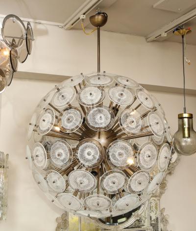  Venfield Custom Clear Bubble Murano Glass Disc Sputnik Chandelier