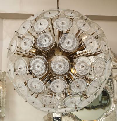  Venfield Custom Clear Bubble Murano Glass Disc Sputnik Chandelier