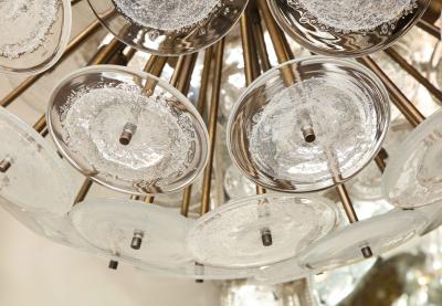  Venfield Custom Clear Bubble Murano Glass Disc Sputnik Chandelier