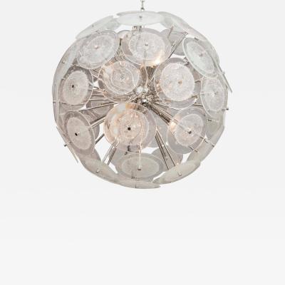  Venfield Custom Clear Bubble Murano Glass Disc Sputnik Chandelier